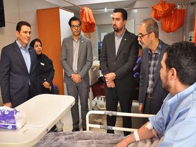 عیادت مسئولان مدیریت رفاه و سلامت کارکنان دانشگاه از همکاران بستری در بیمارستان بهارلو